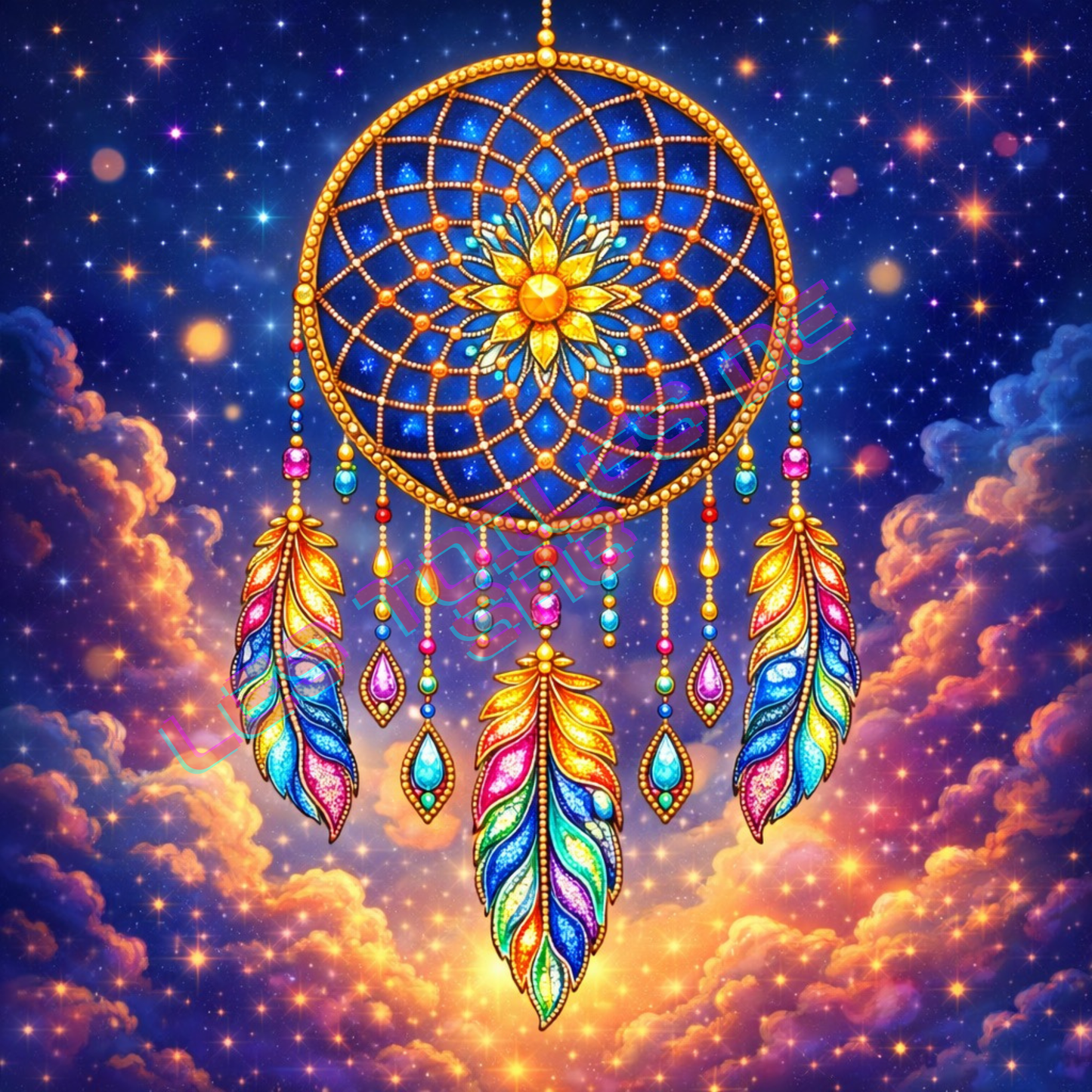 Attrape-Rêves des Étoiles Dorées