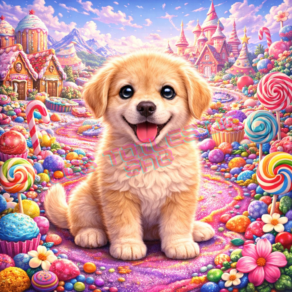 Le chiot du royaume sucré