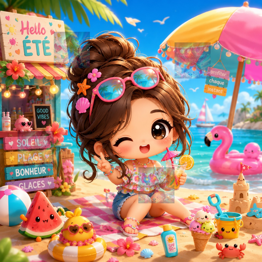 Hello Été Kawaii