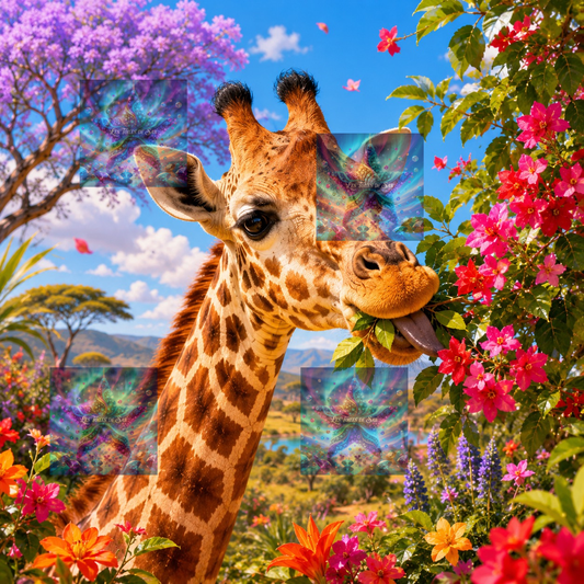 La Girafe au Jardin des Couleurs