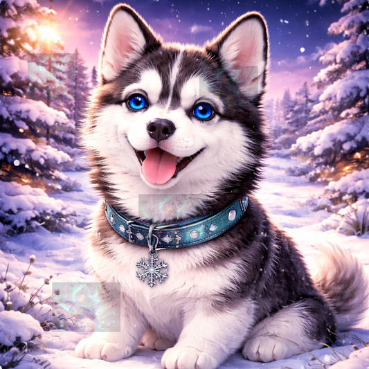Husky aux Yeux d’Azur