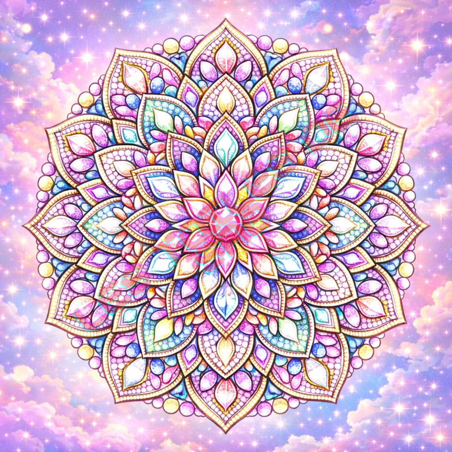 Mandala Cœur de Cristal