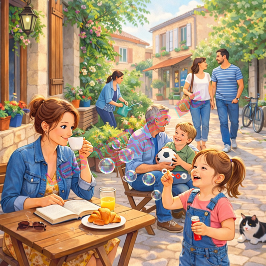 Un matin tranquille au village