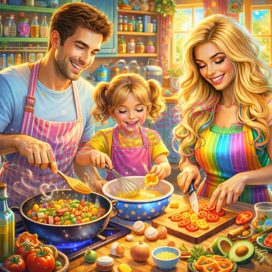 Cuisine arc-en-ciel en famille