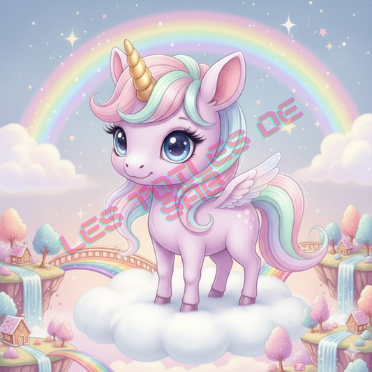la licorne au coeur pastel